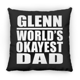 Glenn World's Okayest Dad - Throw Pillow Black