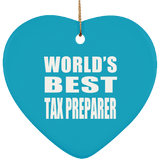 World's Best Tax Preparer - Heart Ornament