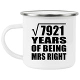 89th Anniversary Square Root of 7921 Years of Being Mrs Right - 12oz Camping Mug