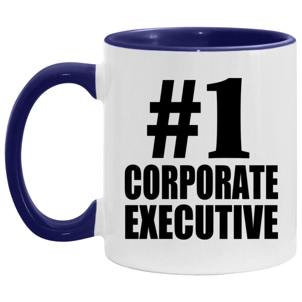 Number One #1 Corporate Executive - 11oz Accent Mug Purple