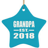 Grandpa Established EST. 2018 - Star Ornament