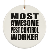 Most Awesome Pest Control Worker - Circle Ornament