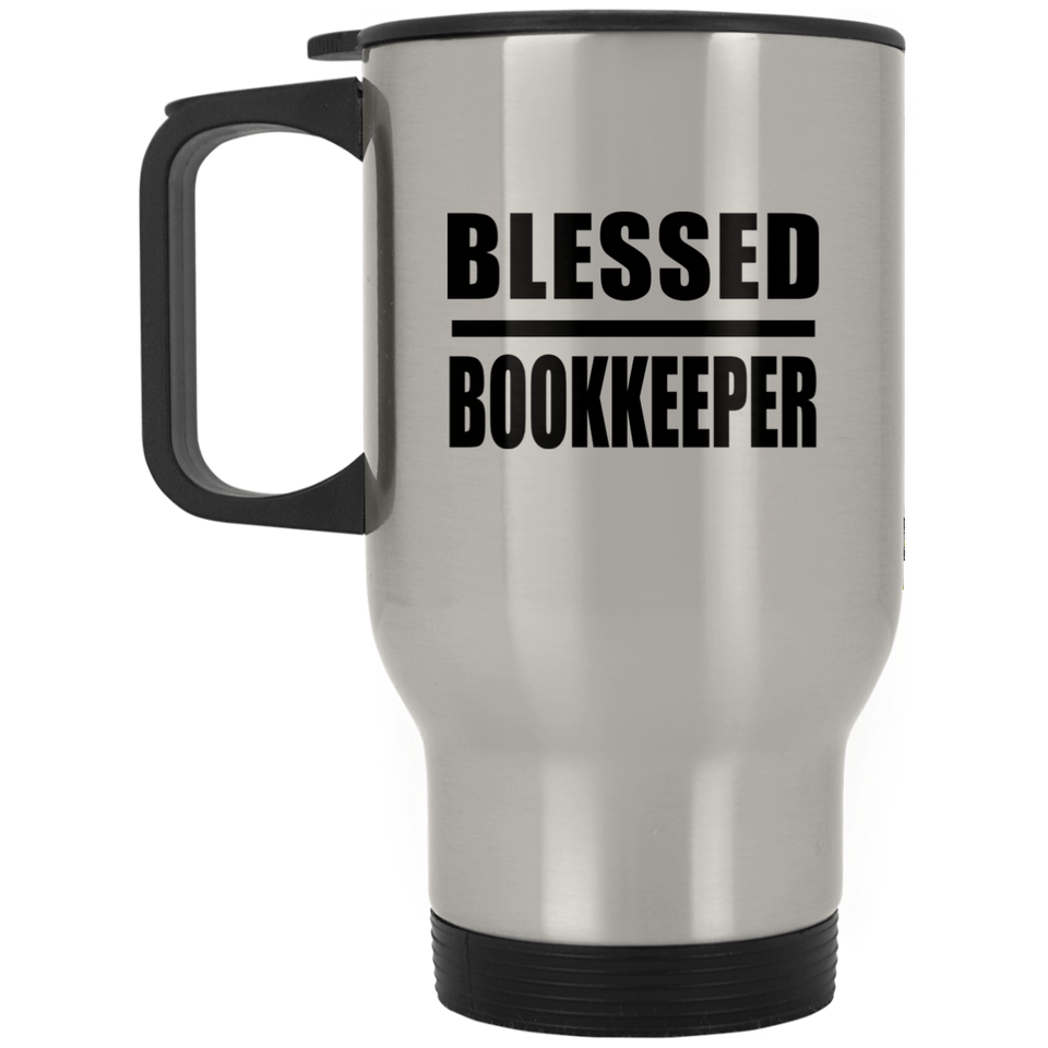 Blessed Bookkeeper - Silver Travel Mug