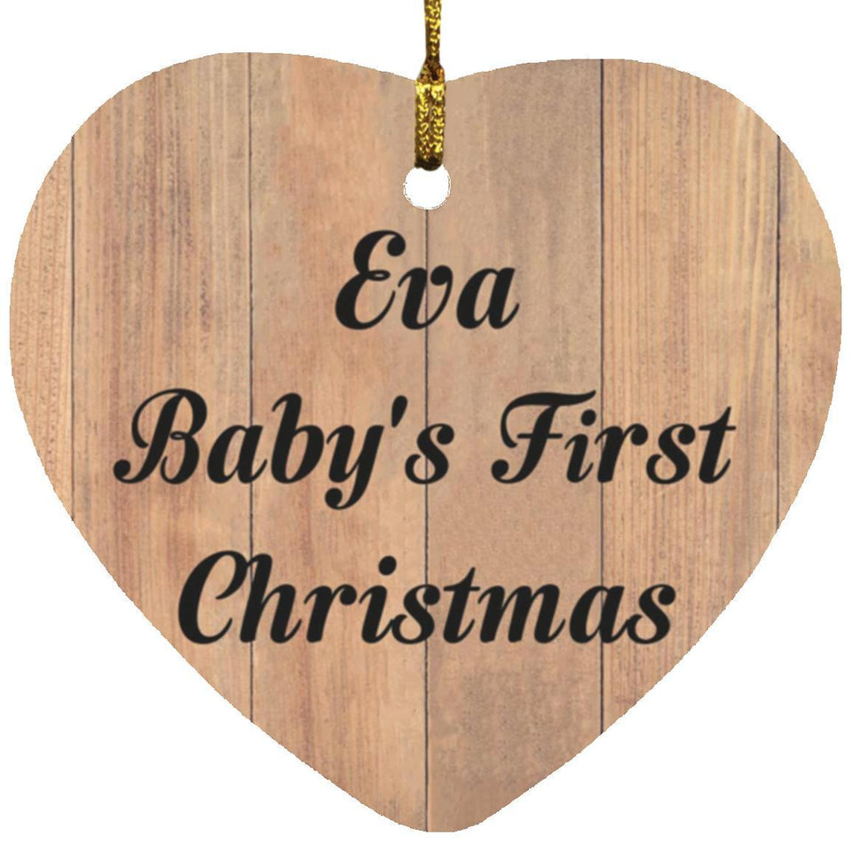 Eva Baby's First Christmas - Heart Ornament C