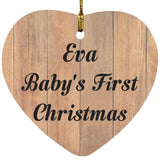 Eva Baby's First Christmas - Heart Ornament C