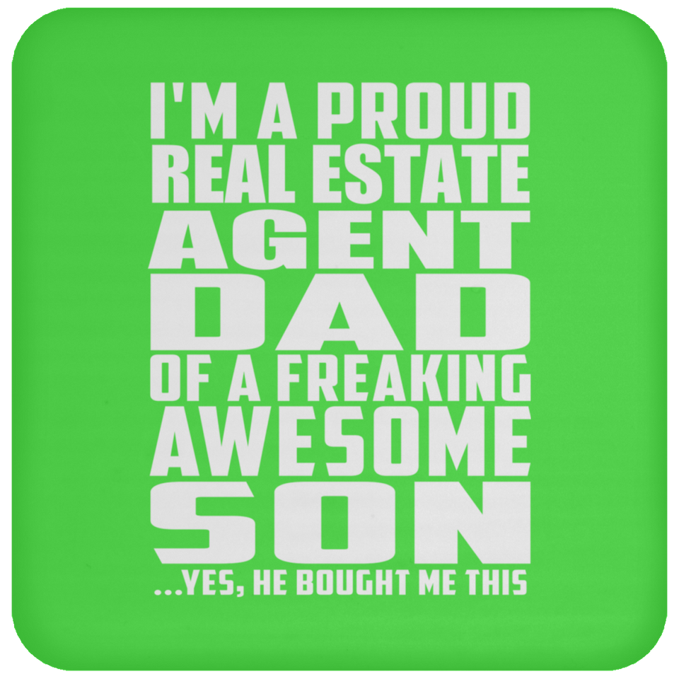 Proud Real Estate Agent Dad Of Awesome Son - Drink Coaster