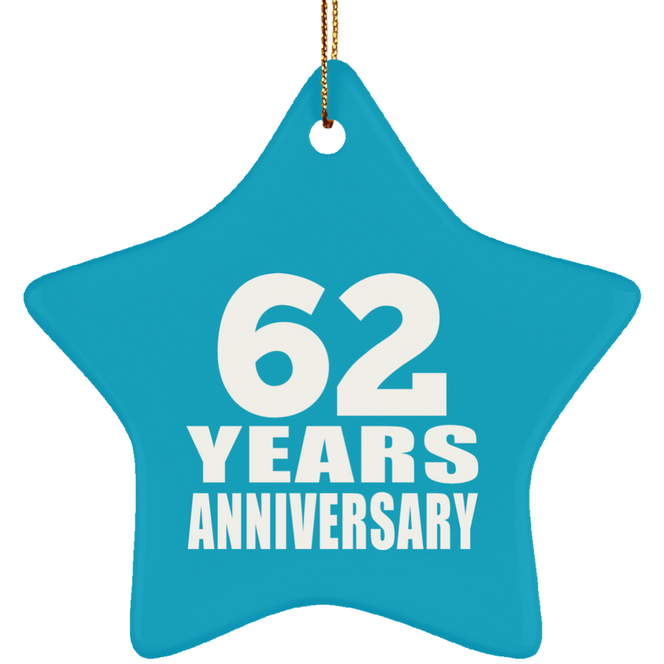 62nd Anniversary 62 Years - Star Ornament