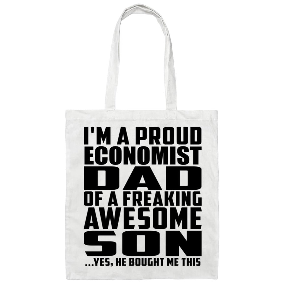 Proud Economist Dad Of Awesome Son - Tote Bag White