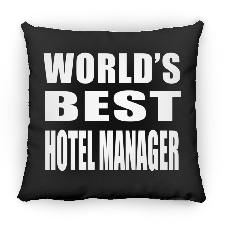 World's Best Hotel Manager - Throw Pillow Black