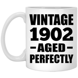 122nd Birthday Vintage 1902 Aged Perfectly - 11oz Coffee Mug