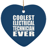 Coolest Electrical Technician Ever - Heart Ornament