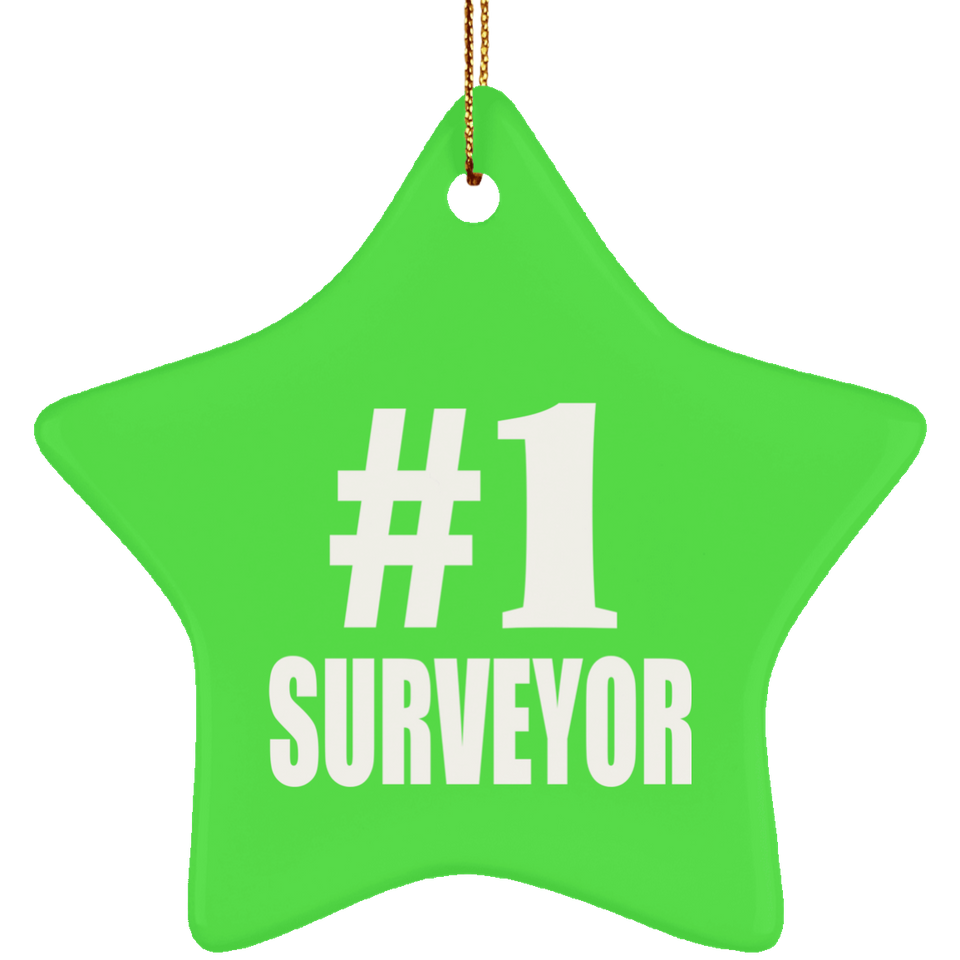 Number One #1 Surveyor - Star Ornament