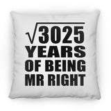 55th Anniversary Square Root of 3025 Years of Being Mr Right - Throw Pillow