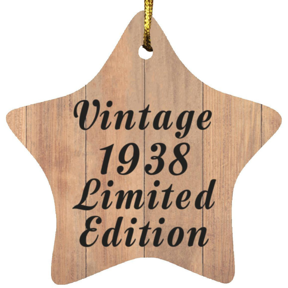 86th Birthday Vintage 1938 Limited Edition - Star Ornament C