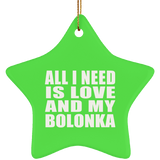 All I Need Is Love And My Bolonka - Star Ornament