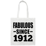 112th Birthday Fabulous Since 1912 - Tote Bag White