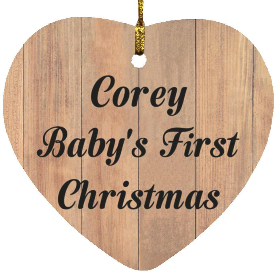 Corey Baby's First Christmas - Heart Ornament C