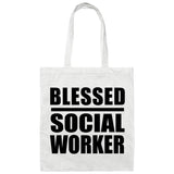Blessed Social Worker - Tote Bag White