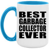 Best Garbage Collector Ever - 15oz Accent Mug Blue