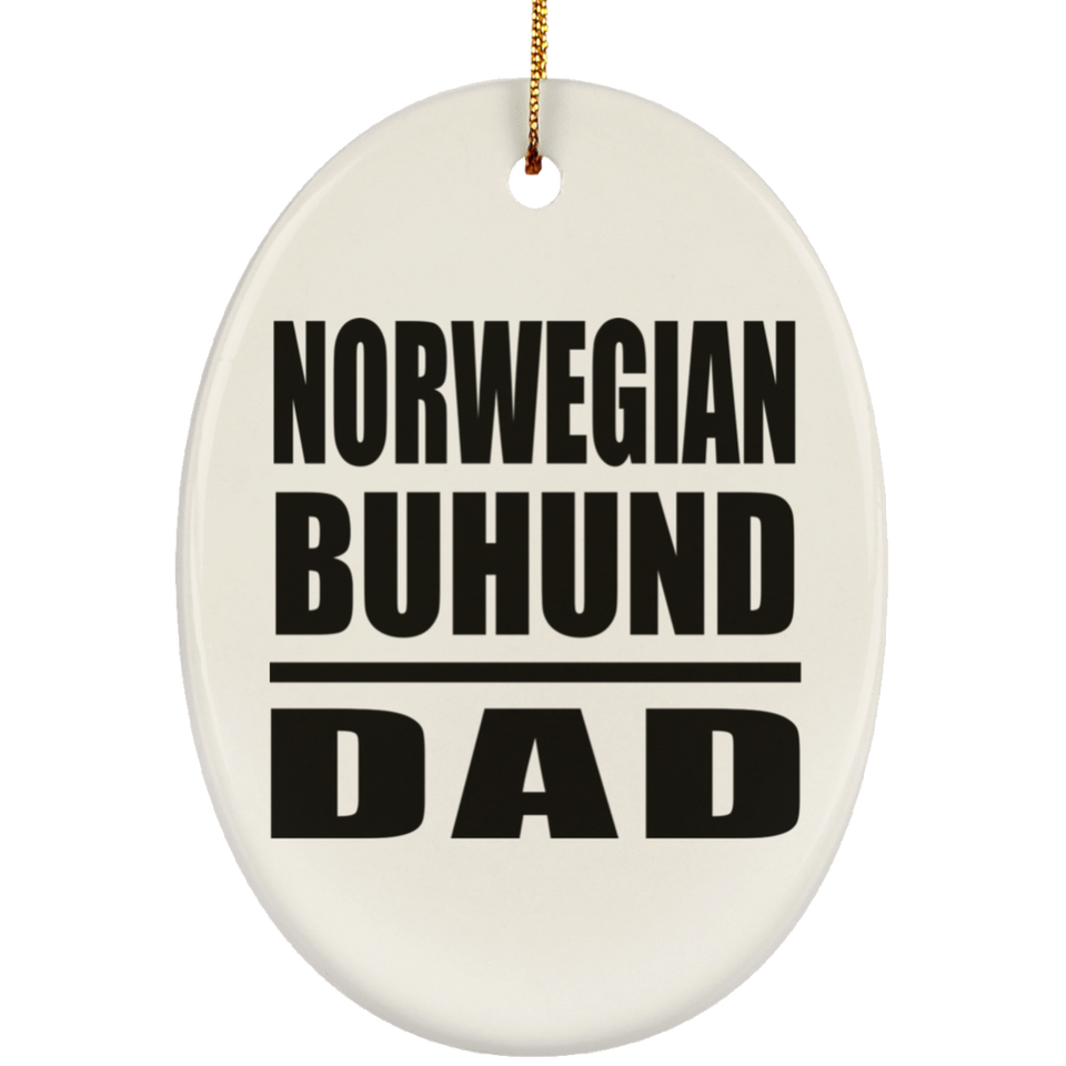 Norwegian Buhund Dad - Oval Ornament