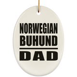 Norwegian Buhund Dad - Oval Ornament