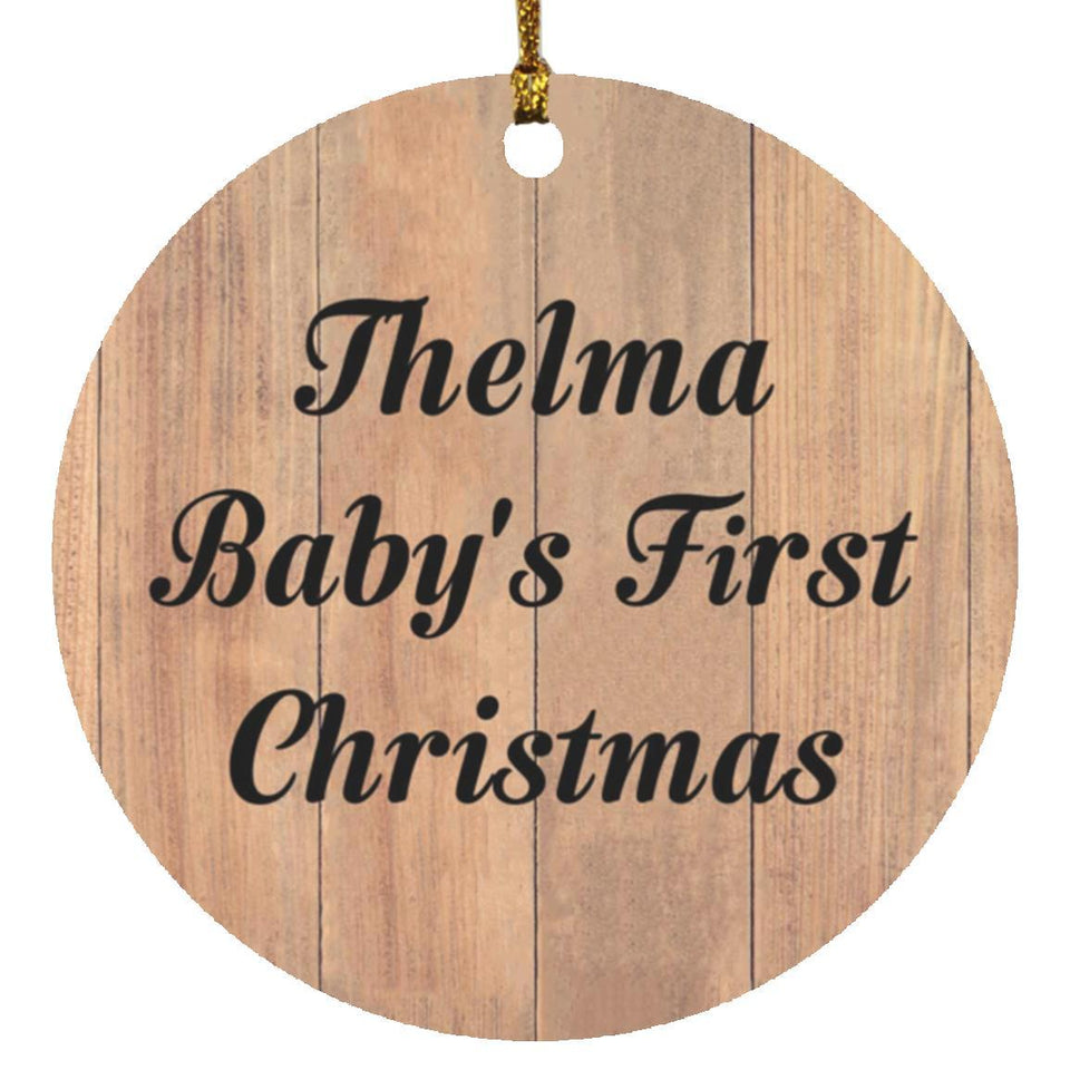 Thelma Baby's First Christmas - Circle Ornament C
