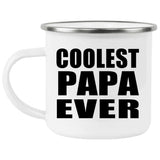 Coolest Papa Ever - 12oz Camping Mug