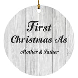 First Christmas As Mother & Father - Circle Ornament F
