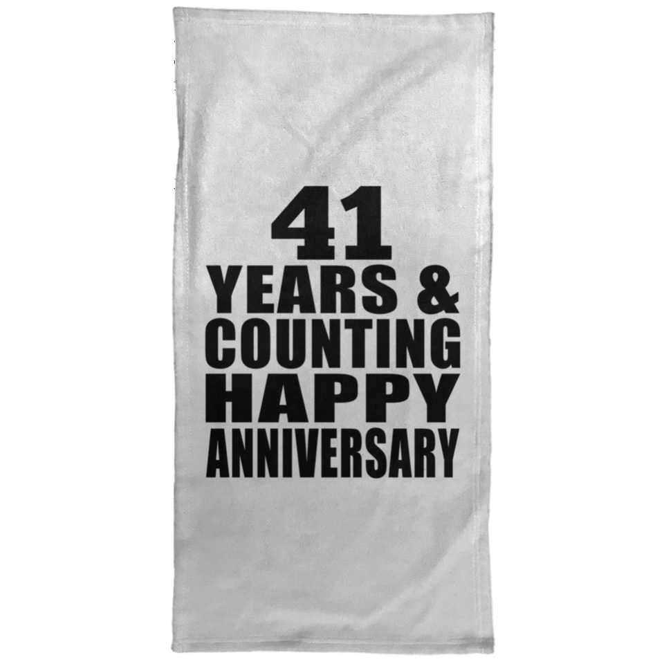 Happy 41st Anniversary 41 Years & Counting - Hand Towel