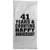 Happy 41st Anniversary 41 Years & Counting - Hand Towel
