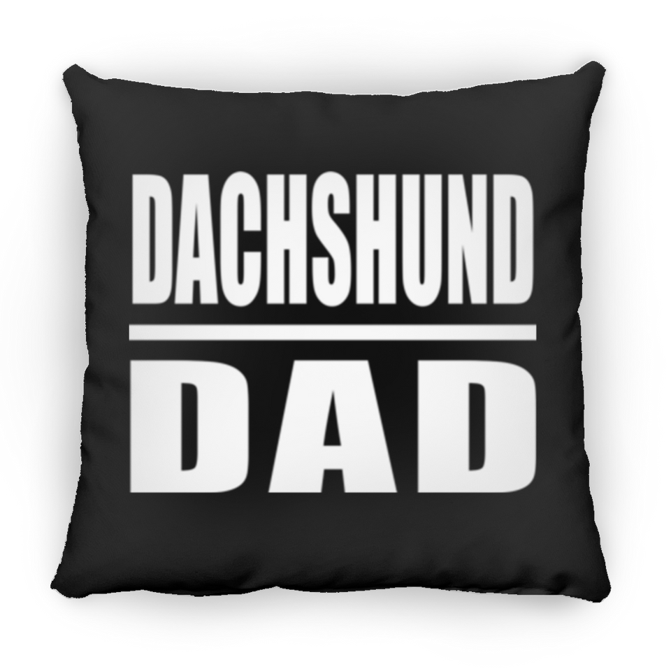 Dachshund Dad - Throw Pillow Black