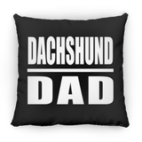 Dachshund Dad - Throw Pillow Black