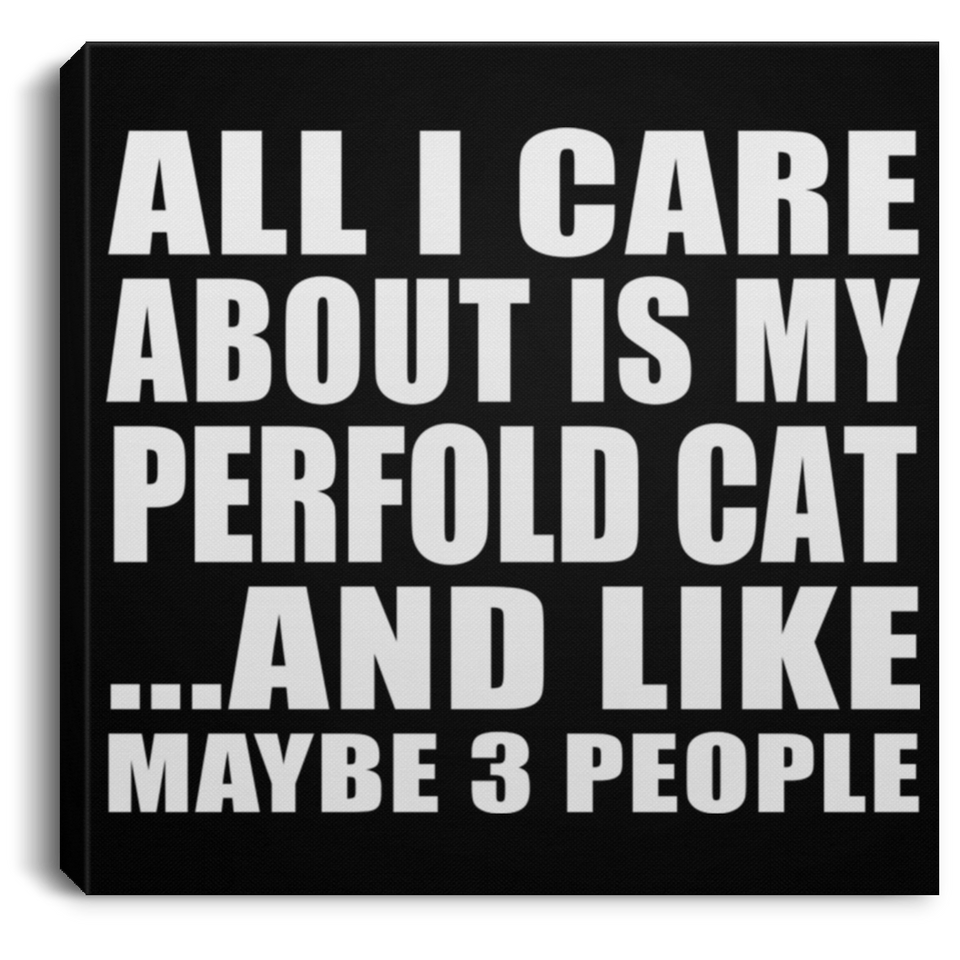 All I Care About Is My Perfold Cat - Canvas Square