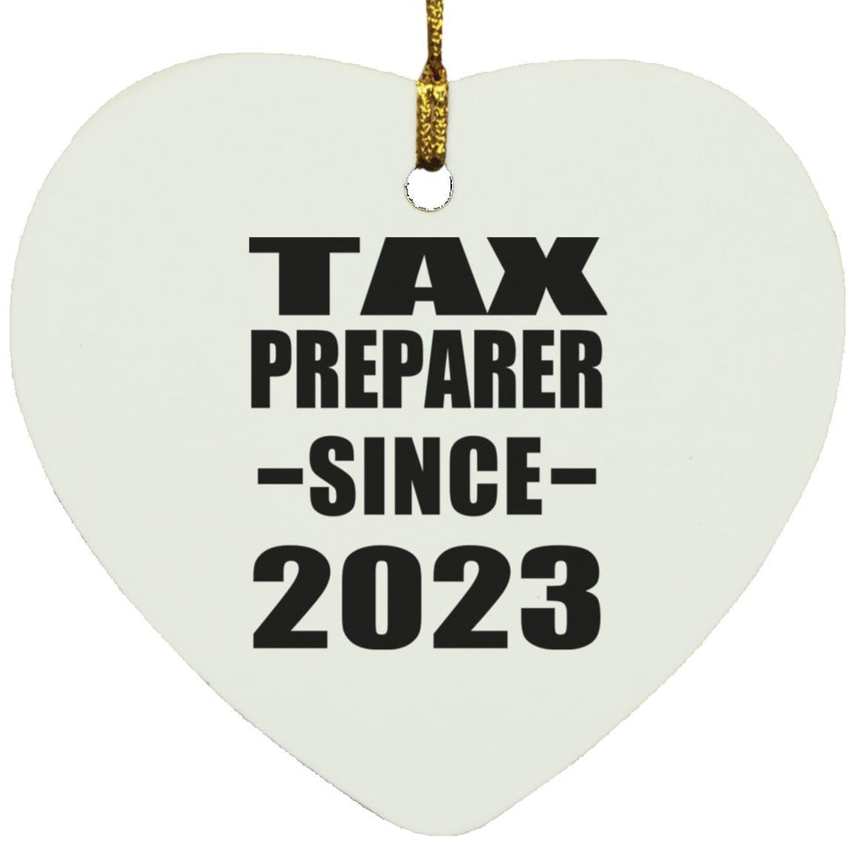 Tax Preparer Since 2023 - Heart Ornament