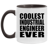 Coolest Industrial Engineer Ever - 11oz Accent Mug Black