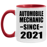 Automobile Mechanic Since 2021 - 11oz Accent Mug Red