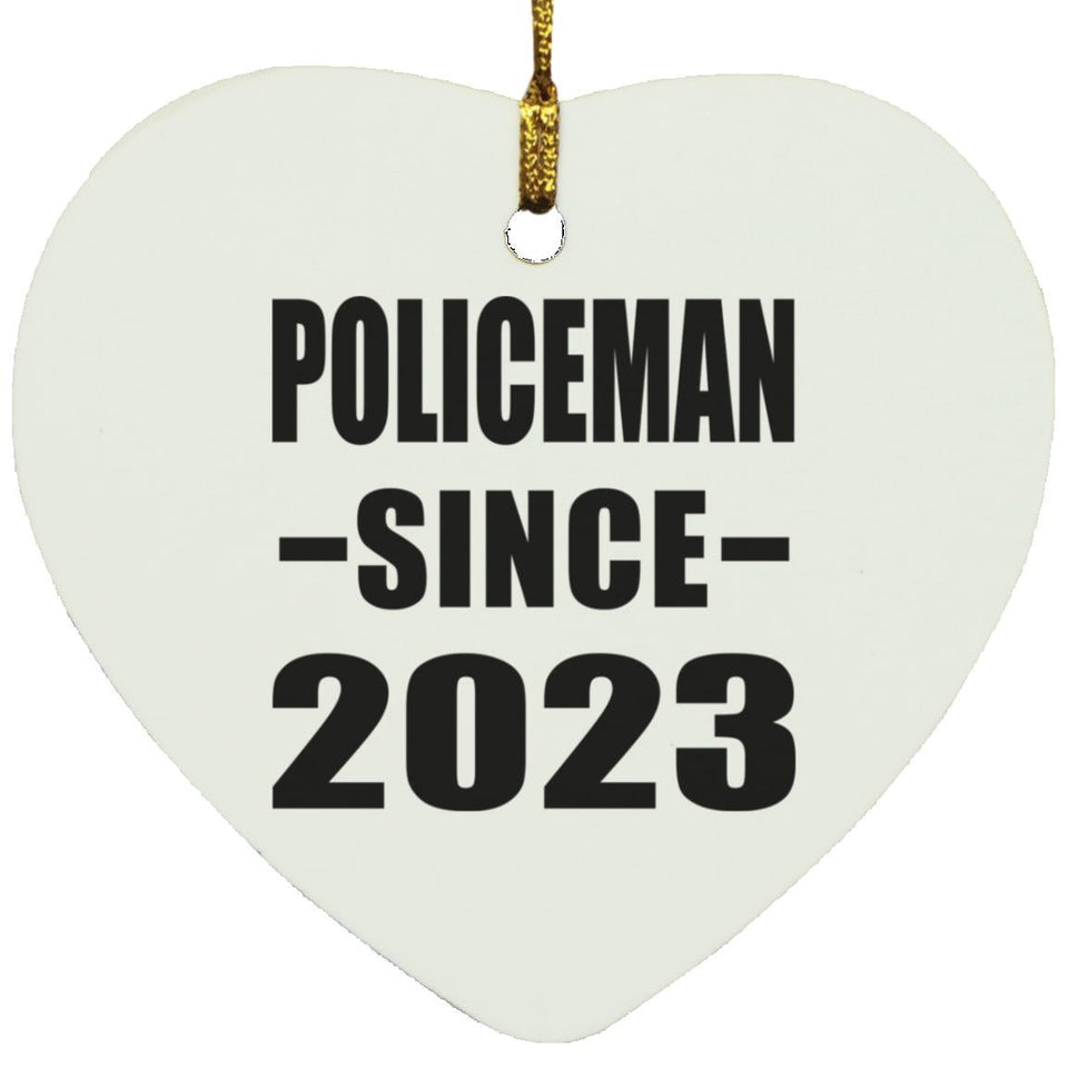 Policeman Since 2023 - Heart Ornament