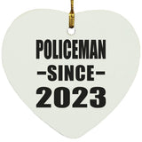Policeman Since 2023 - Heart Ornament