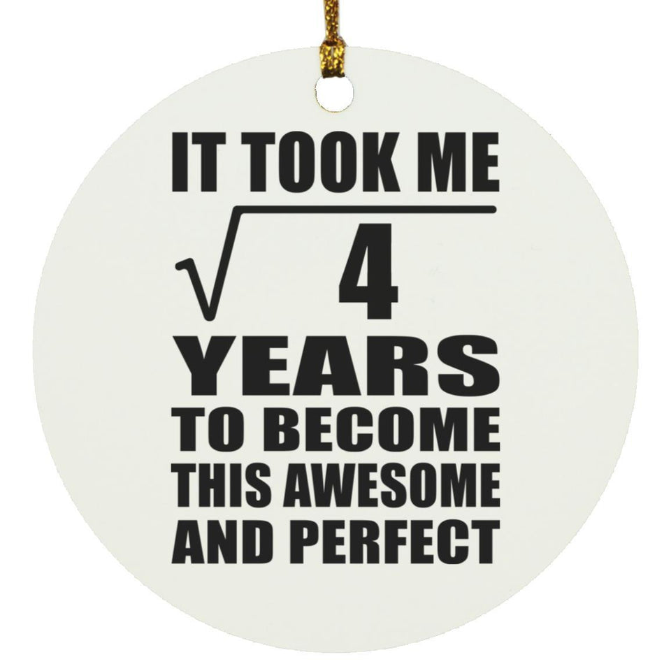 2nd Birthday Took Square Root of 4 Years To Awesome - Circle Ornament