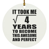 2nd Birthday Took Square Root of 4 Years To Awesome - Circle Ornament