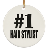 Number One #1 Hair Stylist - Circle Ornament