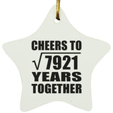 89th Anniversary Cheers To Square Root of 7921 Years Together - Star Ornament