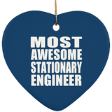 Most Awesome Stationary Engineer - Heart Ornament