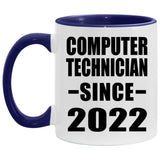 Computer Technician Since 2022 - 11oz Accent Mug Purple