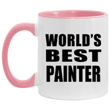 World's Best Painter - 11oz Accent Mug Pink