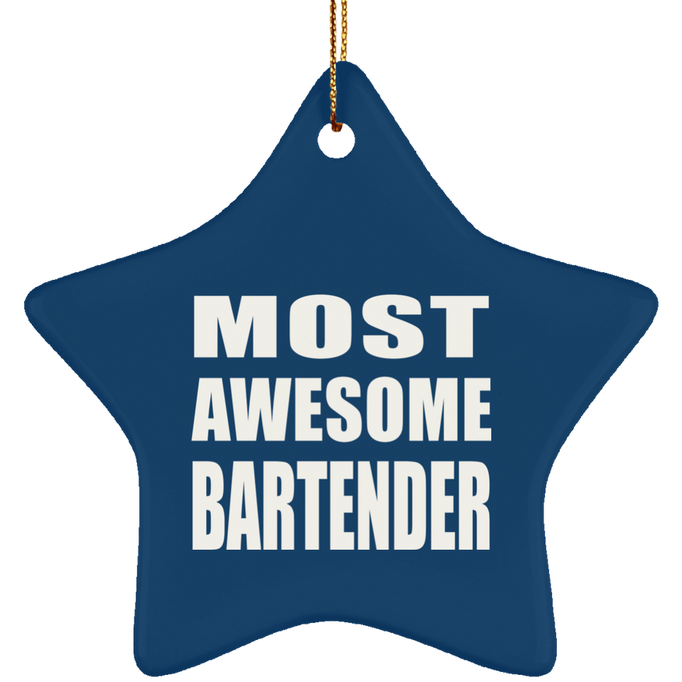 Most Awesome Bartender - Star Ornament