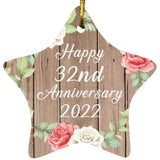 Happy 32nd Anniversary 2022 - Star Ornament B