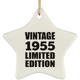 69th Birthday Vintage 1955 Limited Edition - Star Ornament