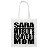 Sara World's Okayest Mom - Tote Bag White