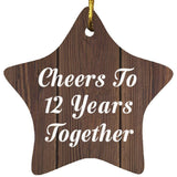 12th Anniversary Cheers To 12 Years Together - Star Ornament D